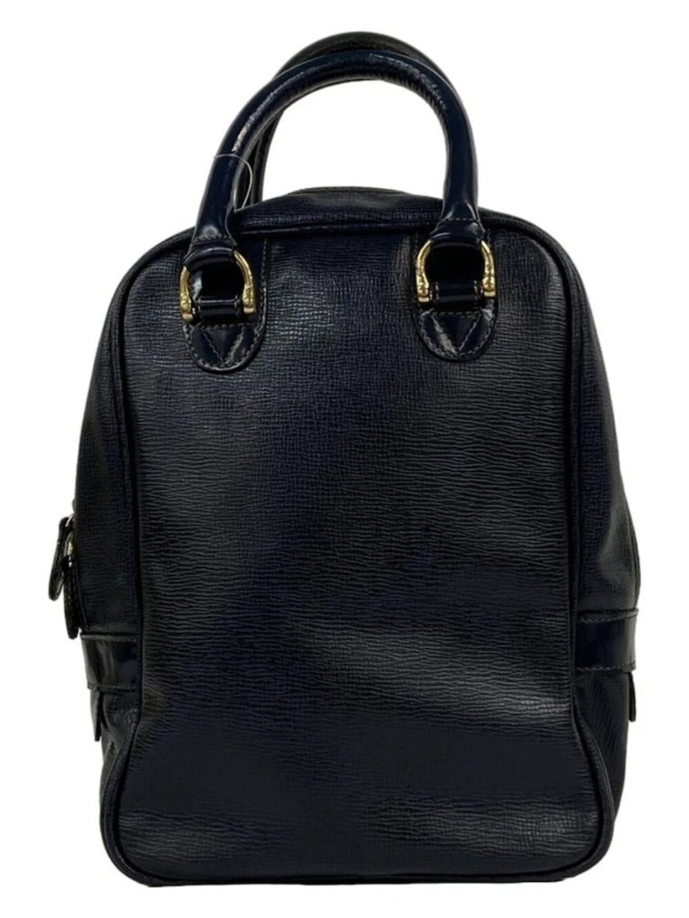 Burberry's - Dark Navy Patent Leather Handbag - Picture 3 of 14